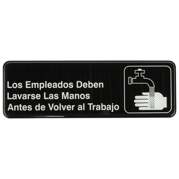 Los Empleados Deben Lavarse Las Manos Antes de Volver al Trabajo Pack of 2 Tablecraft 394545 Los Empleados Deben Lavarse Las Manos Antes de Volver al Trabajo Pack of 2 Tablecraft 394545